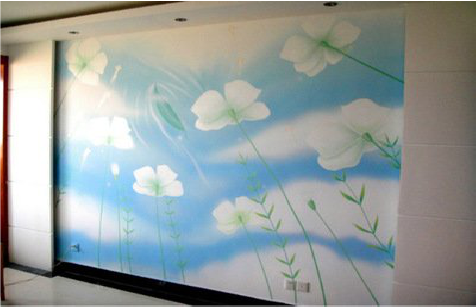 确山画墙绘怎么画好白云的蓬松感?