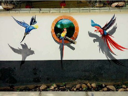 确山视觉错位-3D墙绘设计