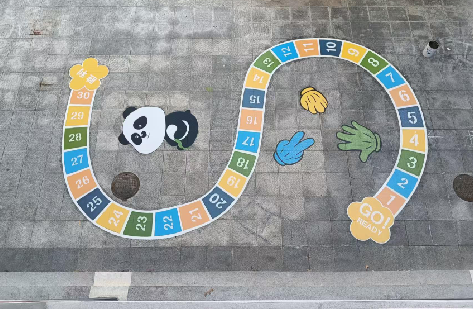 确山地面游戏彩绘