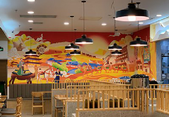 确山商业空间彩绘介绍。